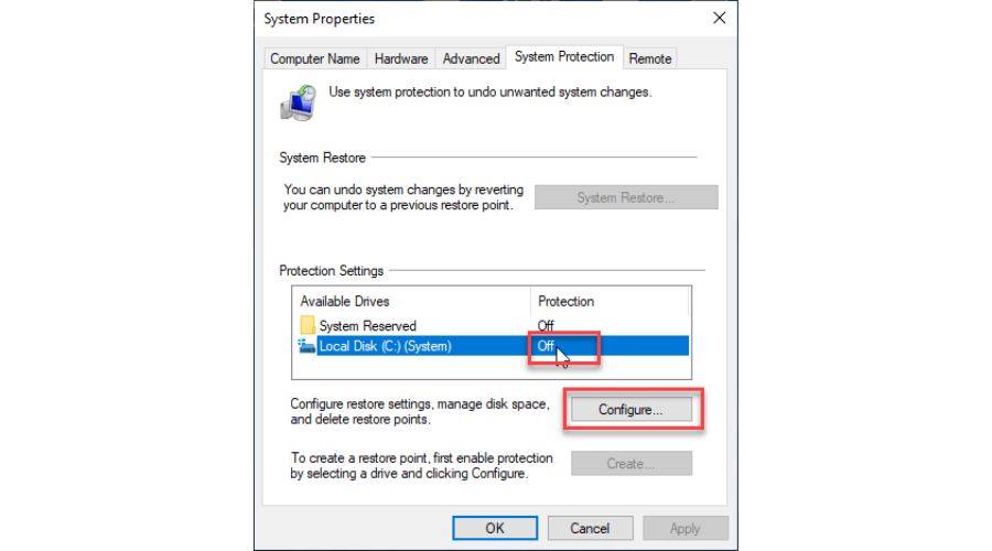 Windows 10 System Properties